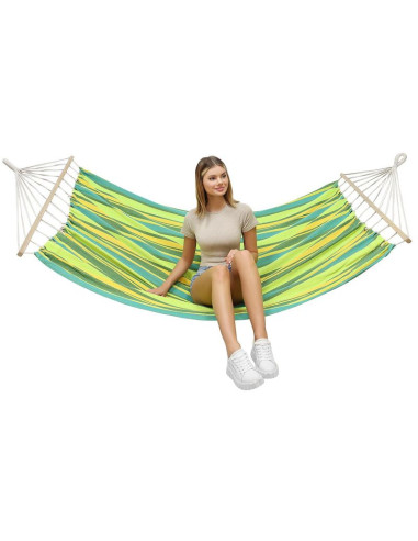 Hamak ogrodowy 2 osobowy 200x150cm z drążkiem 1052724