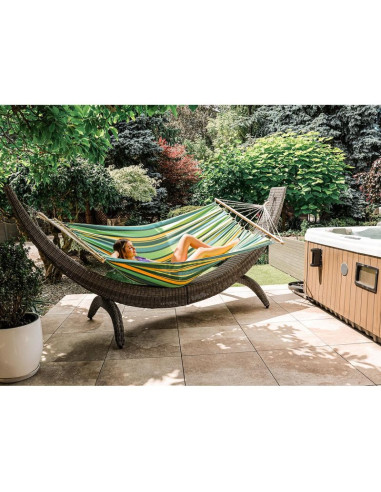 Hamak ogrodowy 2 osobowy 200x150cm z drążkiem 1052724