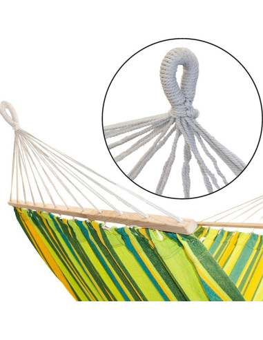 Hamak ogrodowy 2 osobowy 200x150cm z drążkiem 1052724