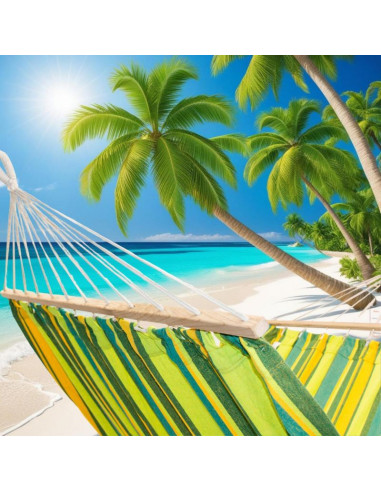 Hamak ogrodowy 2 osobowy 200x150cm z drążkiem 1052724