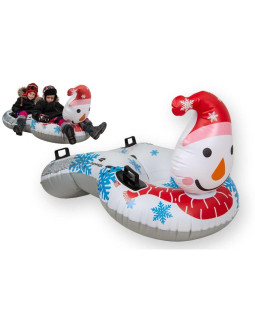 Ślizg sanki dmuchane 2 osobowe snowman 138x74x80cm 2