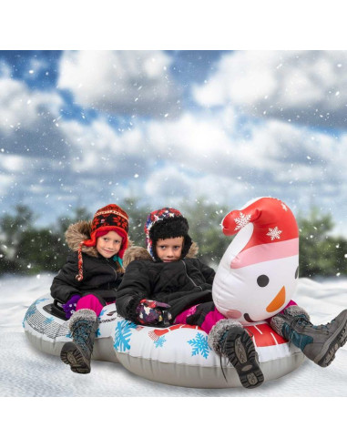 Ślizg sanki dmuchane 2 osobowe snowman 138x74x80cm