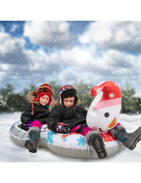 Ślizg sanki dmuchane 2 osobowe snowman 138x74x80cm