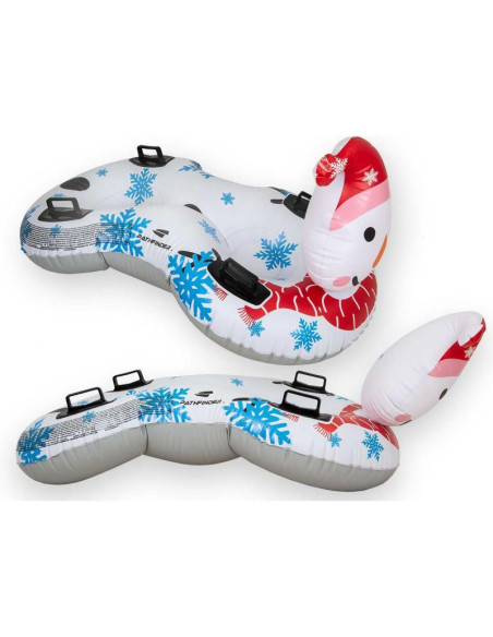 Ślizg sanki dmuchane 2 osobowe snowman 138x74x80cm