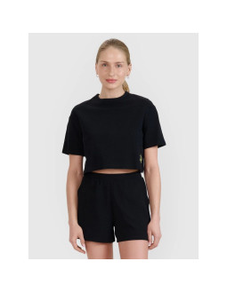 Damski t-shirt crop top 4f 4fwss25ttshf1977-20s