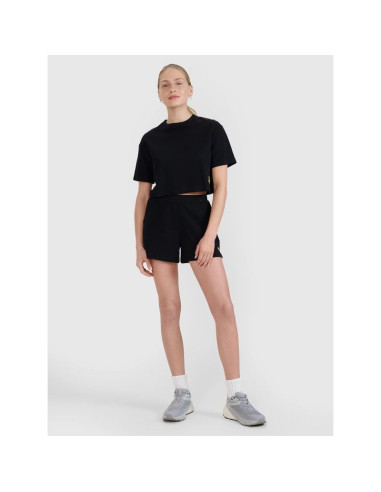 Damski t-shirt crop top 4f 4fwss25ttshf1977-20s