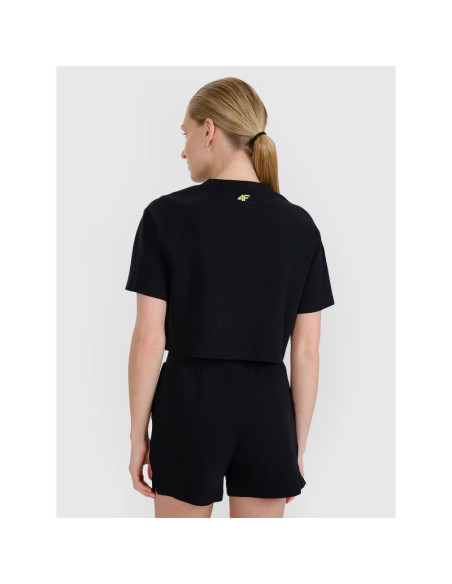 Damski t-shirt crop top 4f 4fwss25ttshf1977-20s