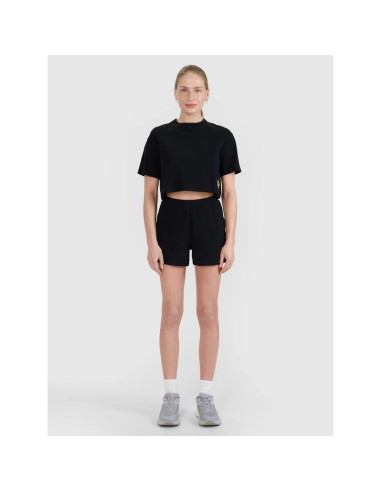 Damski t-shirt crop top 4f 4fwss25ttshf1977-20s