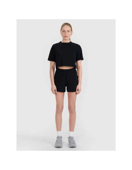 Damski t-shirt crop top 4f 4fwss25ttshf1977-20s