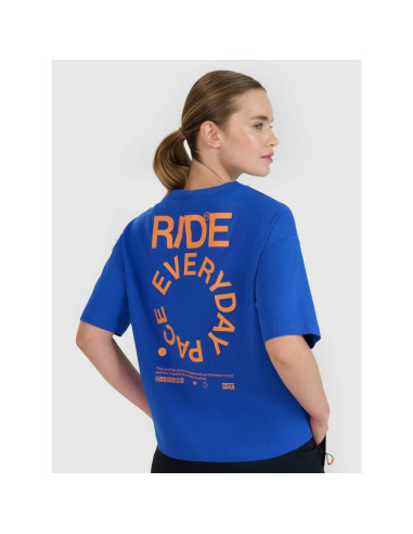 T-shirt oversize z nadrukiem damski 4f 4fwss25ttshf1993-36s