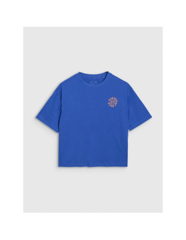 T-shirt oversize z nadrukiem damski 4f 4fwss25ttshf1993-36s