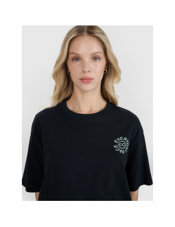 T-shirt oversize z nadrukiem damski 4f 4fwss25ttshf1993-20s 2