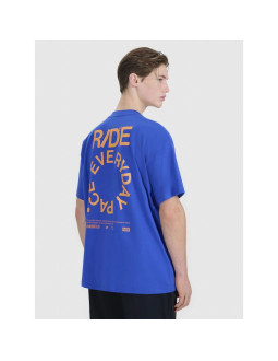 T-shirt oversize z nadrukiem męski 4f 4fwss25ttshm1979-36s