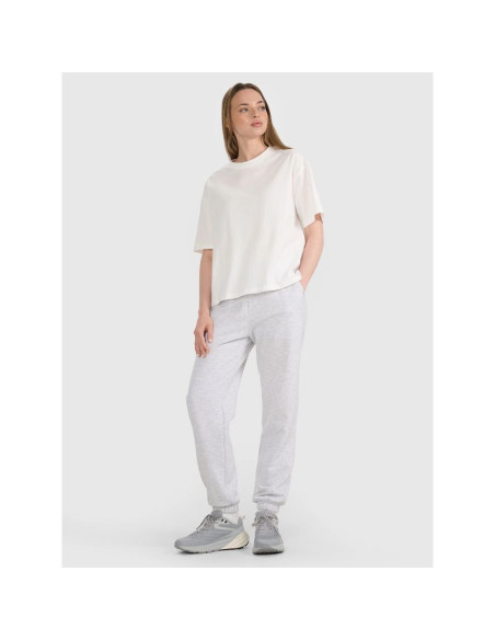 T-shirt oversize z nadrukiem damski 4f 4frss25ttshf2692-11s