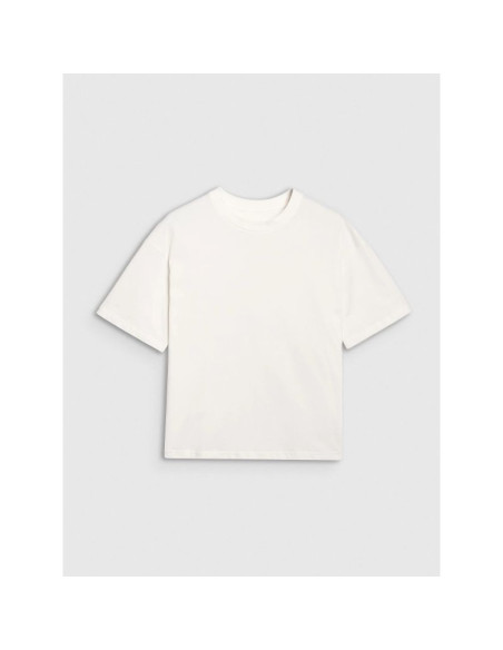 T-shirt oversize z nadrukiem damski 4f 4frss25ttshf2692-11s