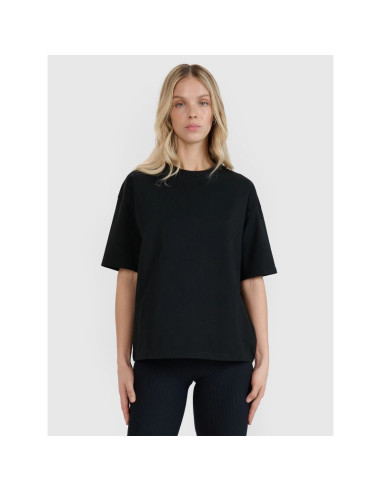 T-shirt oversize z nadrukiem damski 4f 4frss25ttshf2692-20s