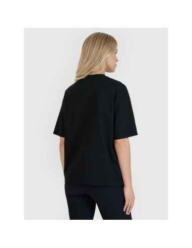 T-shirt oversize z nadrukiem damski 4f 4frss25ttshf2692-20s