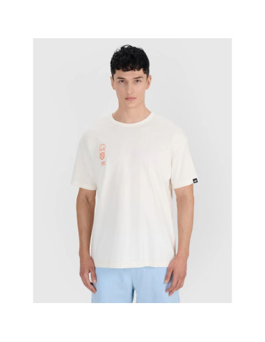 T-shirt oversize z nadrukiem męski 4f 4frss25ttshm2652-11s