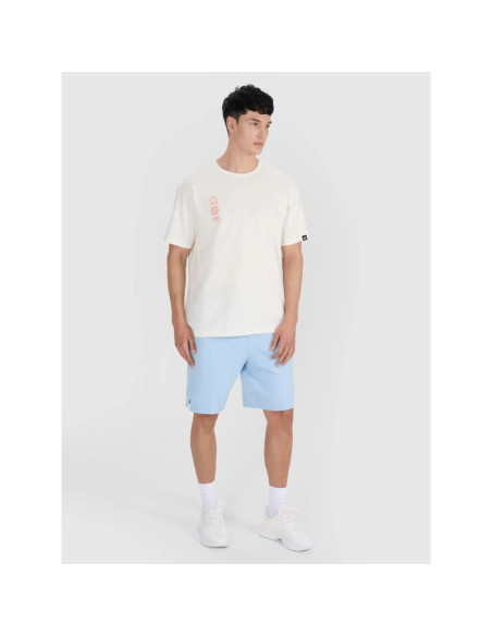 T-shirt oversize z nadrukiem męski 4f 4frss25ttshm2652-11s