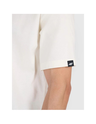 T-shirt oversize z nadrukiem męski 4f 4frss25ttshm2652-11s