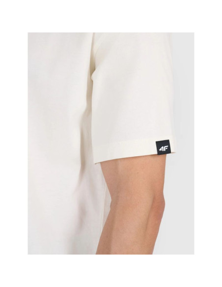 T-shirt oversize z nadrukiem męski 4f 4frss25ttshm2652-11s