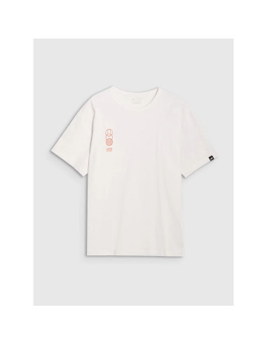 T-shirt oversize z nadrukiem męski 4f 4frss25ttshm2652-11s