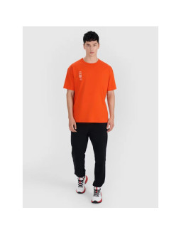 T-shirt oversize z nadrukiem męski 4f 4frss25ttshm2652-70s 2