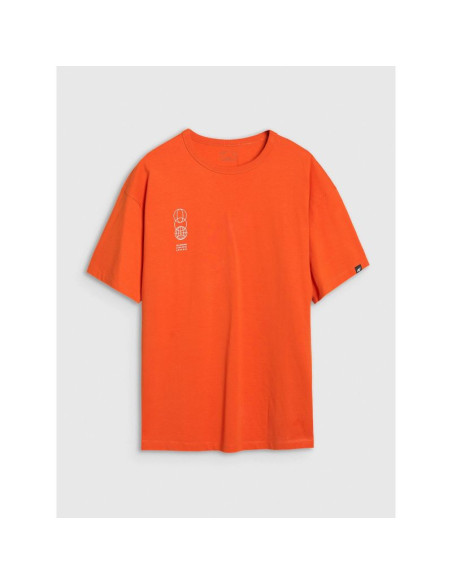 T-shirt oversize z nadrukiem męski 4f 4frss25ttshm2652-70s