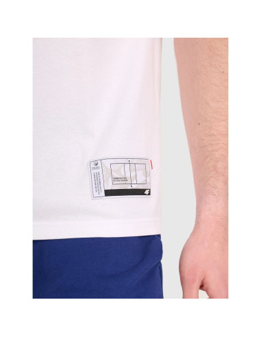 T-shirt regular z nadrukiem siatkarskim męski 4f 4fraw25ttshm3235-10s