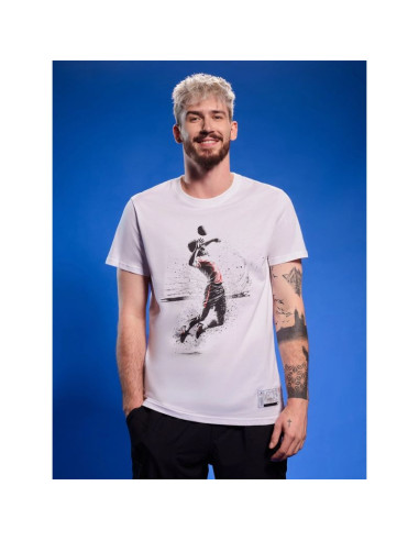 T-shirt regular z nadrukiem siatkarskim męski 4f 4fraw25ttshm3318-10s