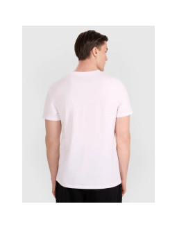 T-shirt regular z nadrukiem siatkarskim męski 4f 4fraw25ttshm3319-10s 2