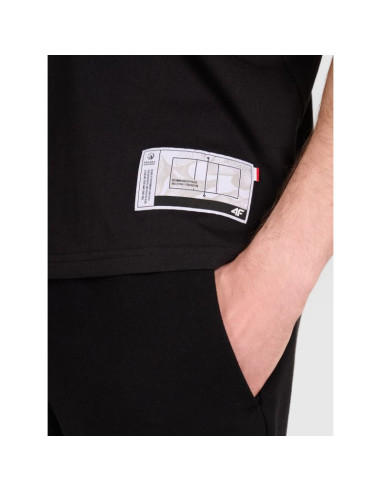 T-shirt regular z nadrukiem siatkarskim męski 4f 4fraw25ttshm3319-20s