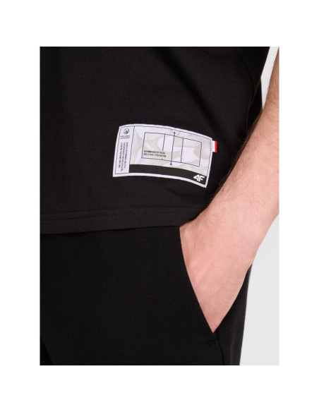 T-shirt regular z nadrukiem siatkarskim męski 4f 4fraw25ttshm3319-20s