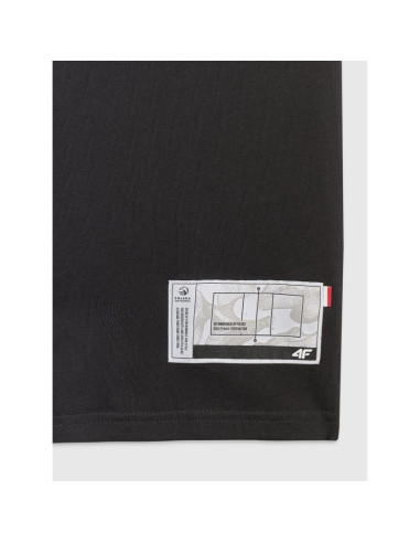 T-shirt regular z nadrukiem siatkarskim męski 4f 4fraw25ttshm3319-20s