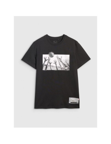 T-shirt regular z nadrukiem siatkarskim męski 4f 4fraw25ttshm3319-20s