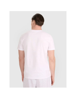 T-shirt regular z nadrukiem siatkarskim męski 4f 4fraw25ttshm3237-10s 2