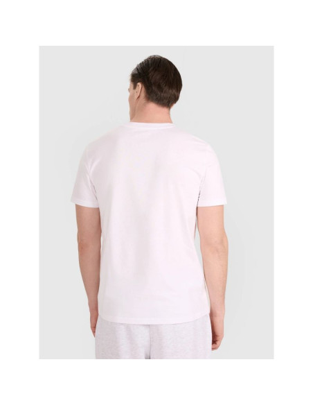 T-shirt regular z nadrukiem siatkarskim męski 4f 4fraw25ttshm3237-10s