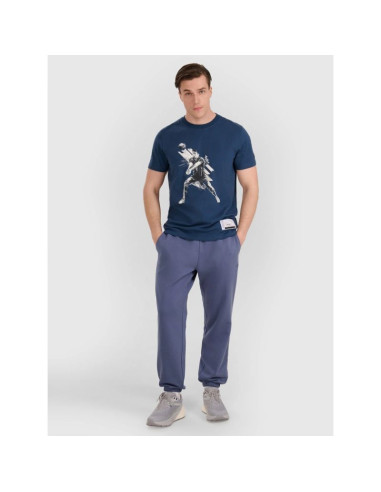 T-shirt regular z nadrukiem siatkarskim męski 4f 4fraw25ttshm3237-46s