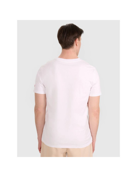 T-shirt regular z nadrukiem siatkarskim męski 4f 4fraw25ttshm3236-10s