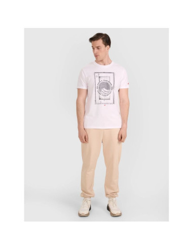 T-shirt regular z nadrukiem siatkarskim męski 4f 4fraw25ttshm3236-10s