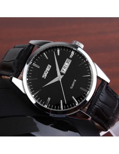 Zegarek męski skmei 9073sibk-b + box