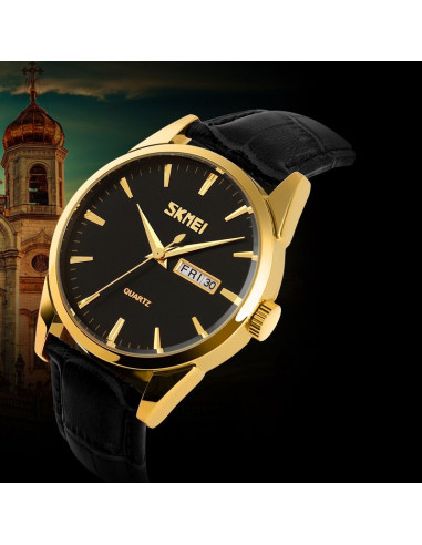 Zegarek męski skmei 9073gdbk-b + box