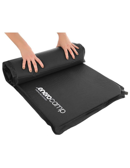 Mata samopompująca turystyczna materac 180x50x3cm czarna