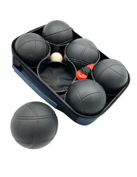 Kule do gry 6 szt- boule petanque czarne pokrowiec enero pro