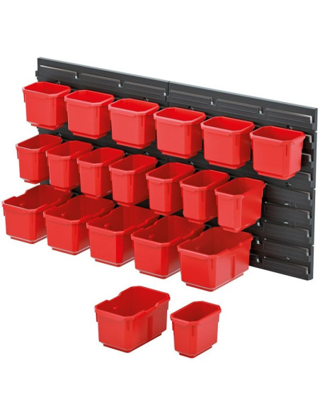 Tablica warsztatowa z zestawem 20 pojemników orderline kistenberg