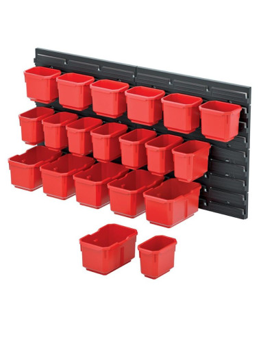 Tablica warsztatowa z zestawem 20 pojemników orderline kistenberg