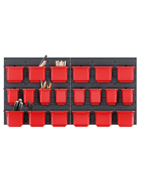 Tablica warsztatowa z zestawem 20 pojemników orderline kistenberg