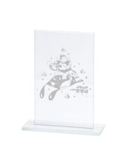 Trofeum szklane grawerowane