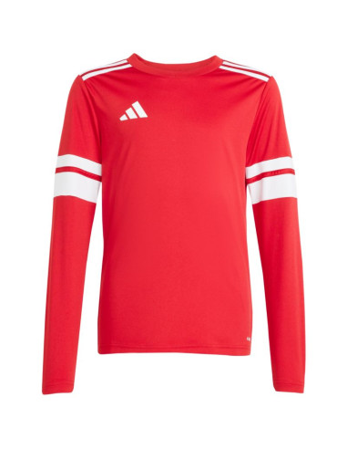 Koszulka dla dzieci adidas squadra 25 long sleeve jersey czerwono-biała jj0041