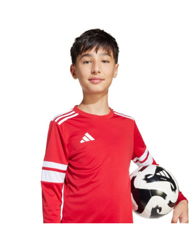 Koszulka dla dzieci adidas squadra 25 long sleeve jersey czerwono-biała jj0041